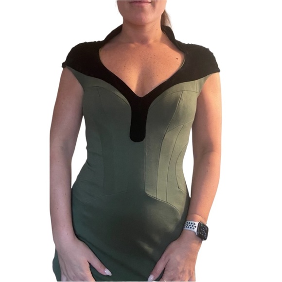 Jovani Evening Gown Green/Black - Picture 3 of 4